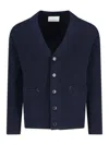Ballantyne V-neck Cardigan In Blue