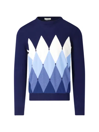 Ballantyne Cashmere Blend Sweater In Blue