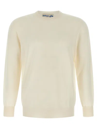 BALLANTYNE CASHMERE CREW NECK SWEATER WITH LONG CUFFED SLEEVES
