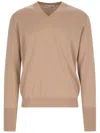 Ballantyne V Neck Pullover In Neutrals