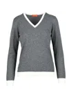 Ballantyne Cashmere Pullover - Grey In Gray
