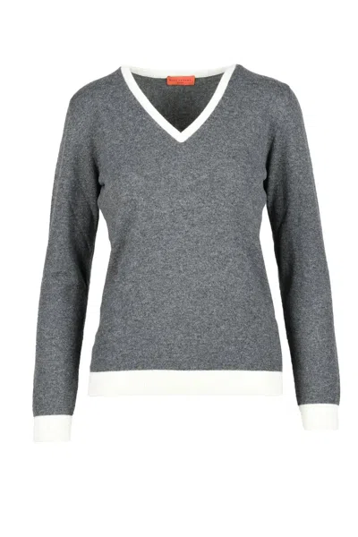 Ballantyne Cashmere Pullover - Grey In Gray