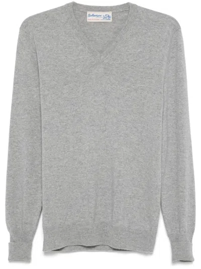 Ballantyne Klassischer Kaschmirpullover In Grau