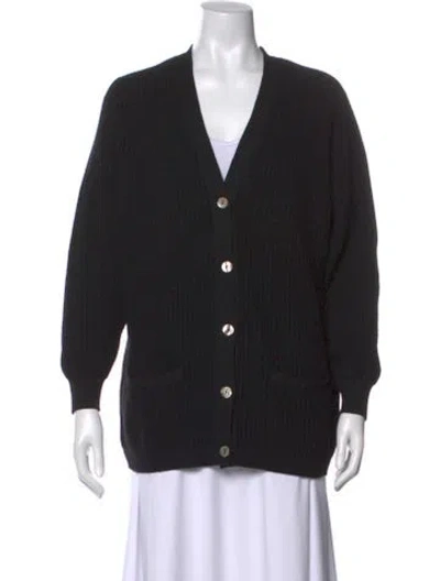 Pre-owned Ballantyne Cashmere V-neck Sweater In Black