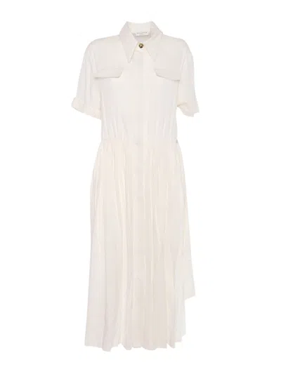 Ballantyne Classic Button-down Shirt Dress In White