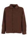 Ballantyne Classic Button-up Shirt Jacket In Lightweight Polyester In Brown