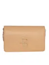 Ballantyne Compact Calf Leather Flap Bag With Chain Strap In Multi