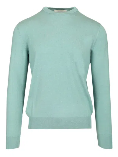 Ballantyne Cotton And Cashmere Sweater Knitwear Green