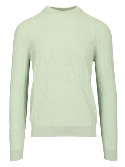 Ballantyne Cotton And Cashmere Sweater Knitwear Green