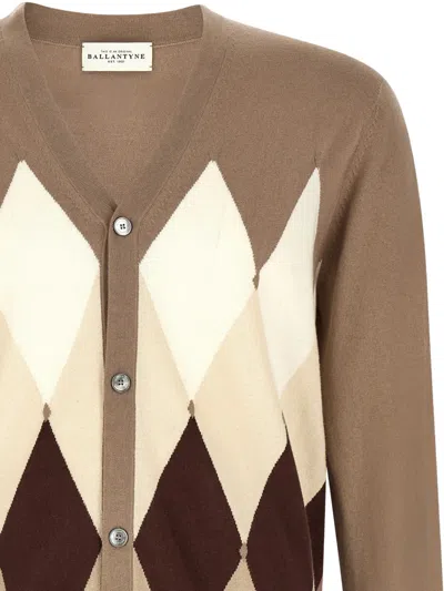 Ballantyne Cardigan Argyle Sweaters And Cardigans Brown