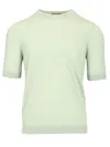 Ballantyne R Neck T-shirt Slim Fit Cotone Verde Chiaro