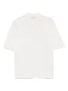 Ballantyne Knit Short-sleeved Polo With Structured Collar In White
