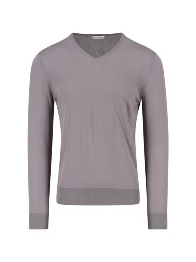 Ballantyne Cotton Sweater In Gray