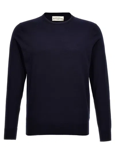 Ballantyne Round Neck Pullover In Navy