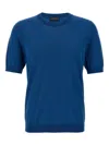 Ballantyne R Neck Sweaters And Cardigans In Blue