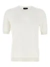 Ballantyne Knit Crew Neck T-shirt In White