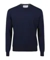 Ballantyne Crew-neck Wool Sweater In Black
