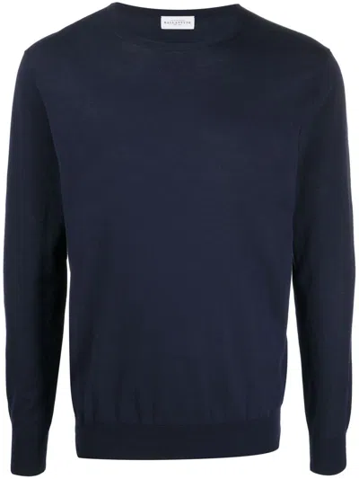 Ballantyne Crew-neck Knit Jumper In Blue