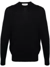 Ballantyne Crew-neck Knitted Jumper In Blue