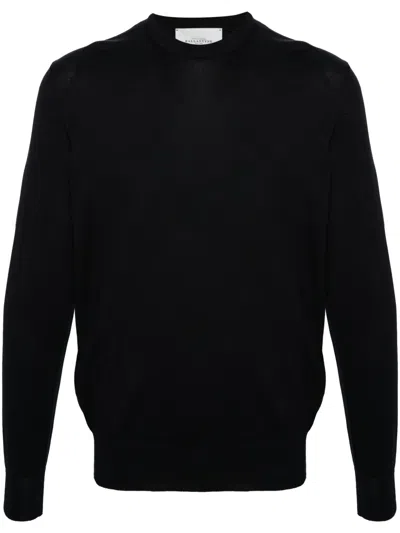 Ballantyne Crew-neck Knitted Jumper In Blue