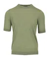 Ballantyne R Neck T-shirt Slim Fit Cotone Verde Chiaro In Green