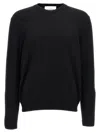 Ballantyne Crew Neck Merino Wool Sweater With Ribbed Cuffs In Blue