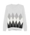 Ballantyne Diamond-pattern V-neck Sweater