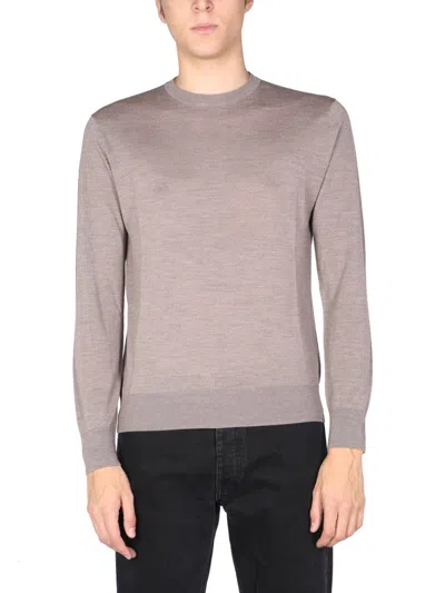 Ballantyne Classic Crew Neck Sweater In Brown