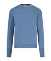 Ballantyne Round Neck Pullover In Blue
