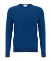 Ballantyne Blue Crew Neck Sweater In Blue