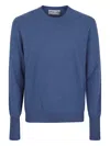 Ballantyne Round Neck Pullover In Blue