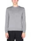 Ballantyne R Neck Pullover In Grey