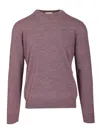 Ballantyne Crew Neck Sweater Knitwear Violet In Purple