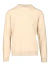 Ballantyne Crew Neck Sweater Knitwear White In Neutral