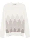 Ballantyne Man Sweater Ivory Size 44 Cashmere In Neutrals