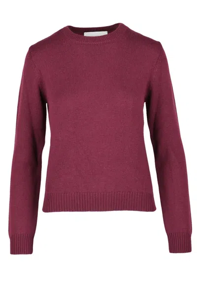 Ballantyne Crew Neck Sweater - Red In Burgundy