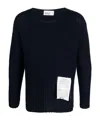 Ballantyne Crew-neck Waffle-knit Jumper In Black