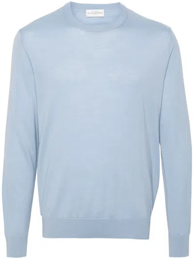 Ballantyne Crew-neck Wool Jumper In Blue