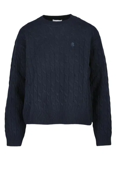 Ballantyne Crew Neck Wool Sweater - Multicolor In Blue