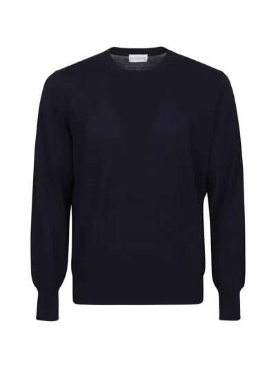 Ballantyne Crew-neck Cotton Sweater In Blue