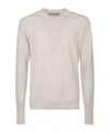 Ballantyne Crewneck Knitted Jumper In White