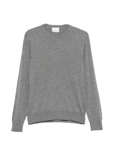 Ballantyne Crew-neck Ribbed-trim Sweater In Gray