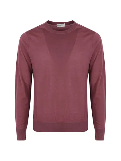 Ballantyne Crew-neck Wool Sweater In Purple