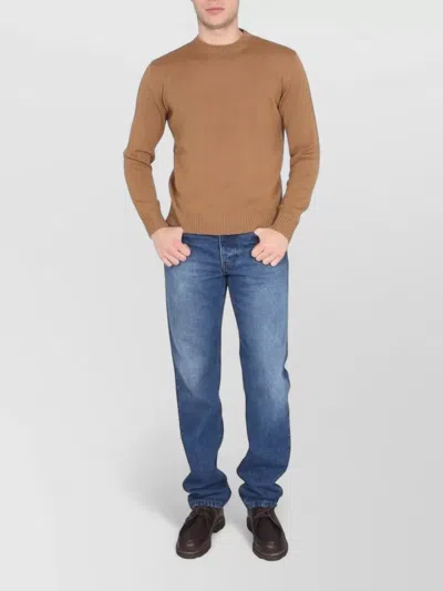 Ballantyne Cross Choker Crew Sweater Long Sleeves In Multi