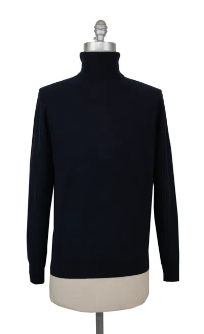 Pre-owned Ballantyne Dark Blue Cashmere Turtleneck Sweater - (ba314241)