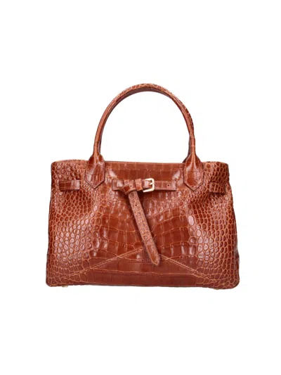 Ballantyne Dark Brown Kate 998 Crocodile-embossed Calfskin Tote Bag