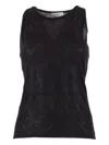 Ballantyne Diamond-pattern Cotton Top In Black