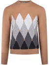 Ballantyne Man Sweater Camel Size 40 Cashmere In Neutrals