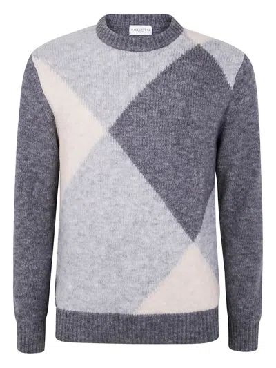 BALLANTYNE DIAMOND-PATTERN WOOL SWEATER