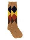 Ballantyne Diamond-patterned Socks In Multi
